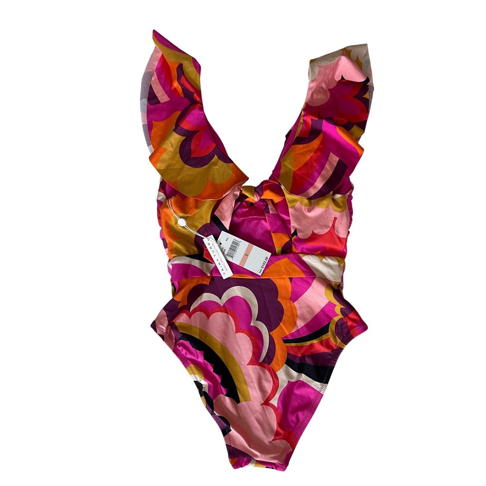 Trina Turk Women's Fan Faire Ruffle Women's Size 2 - Picture 4 of 6